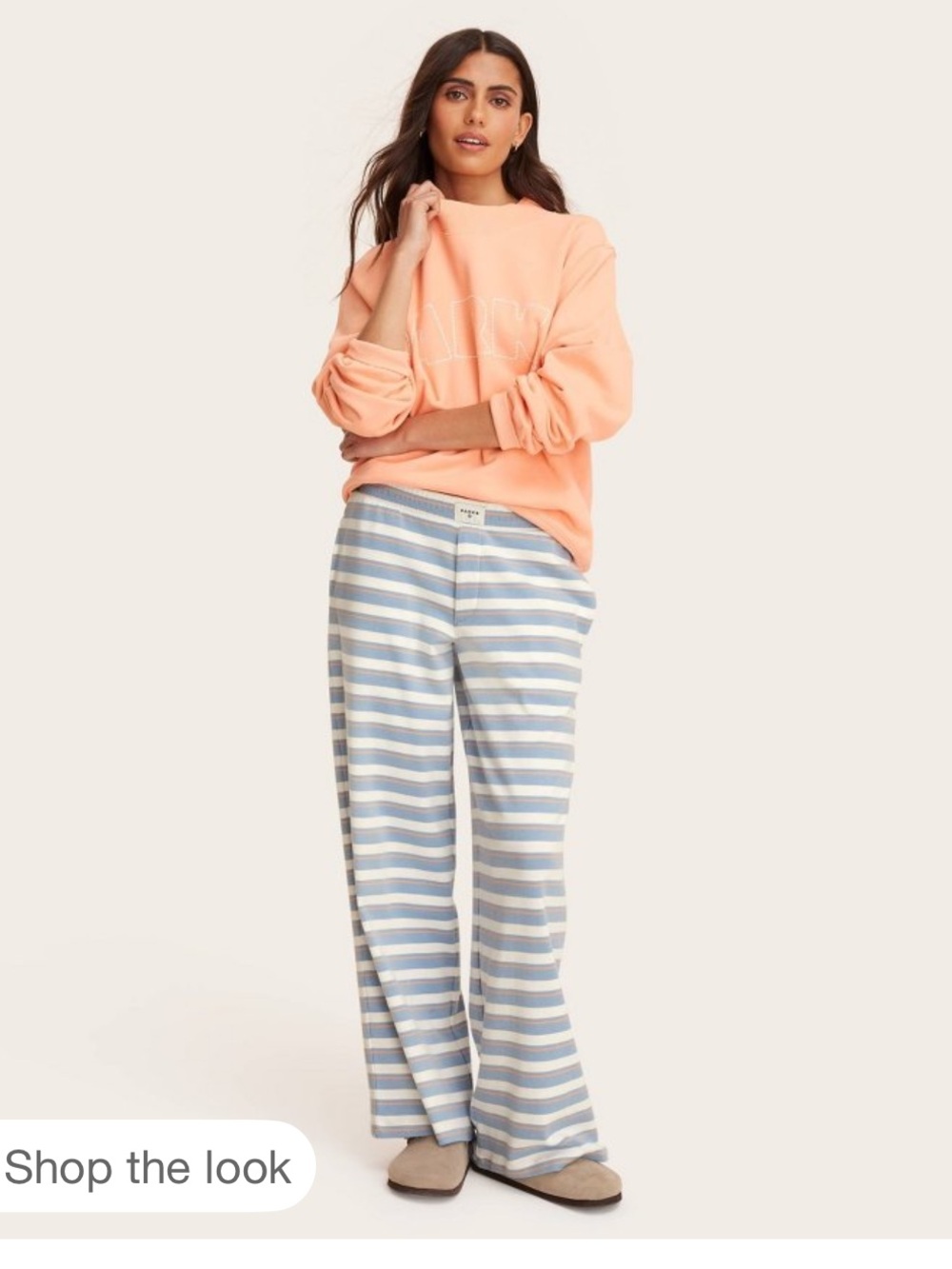 NWT Parke x Target Light Blue/Orange Striped High-Rise Boxer Knit Pants